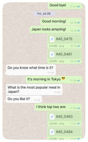 WhatsApp testimonial